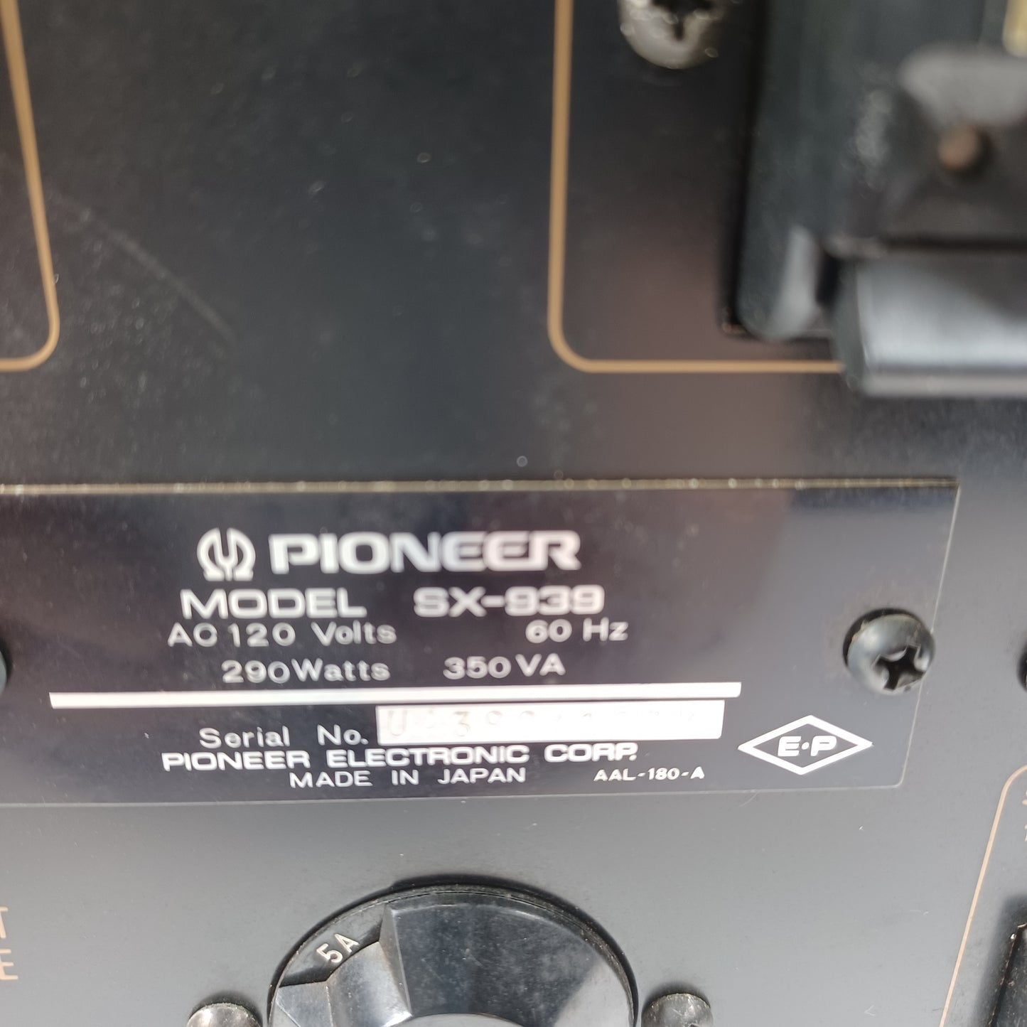 Pioneer SX-939 Amplifier - Tested and working - Receiver