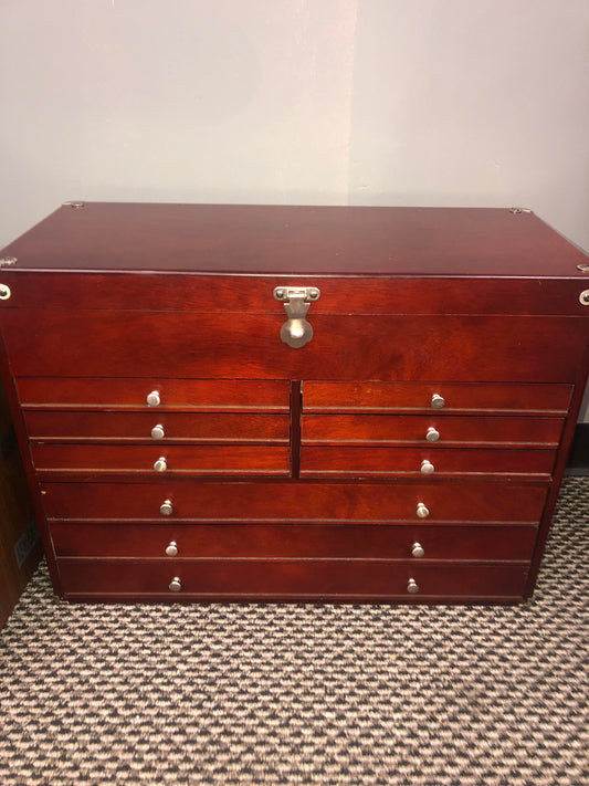 Antique Machinist Chest / Jewelry Box / Collector's Cabinet