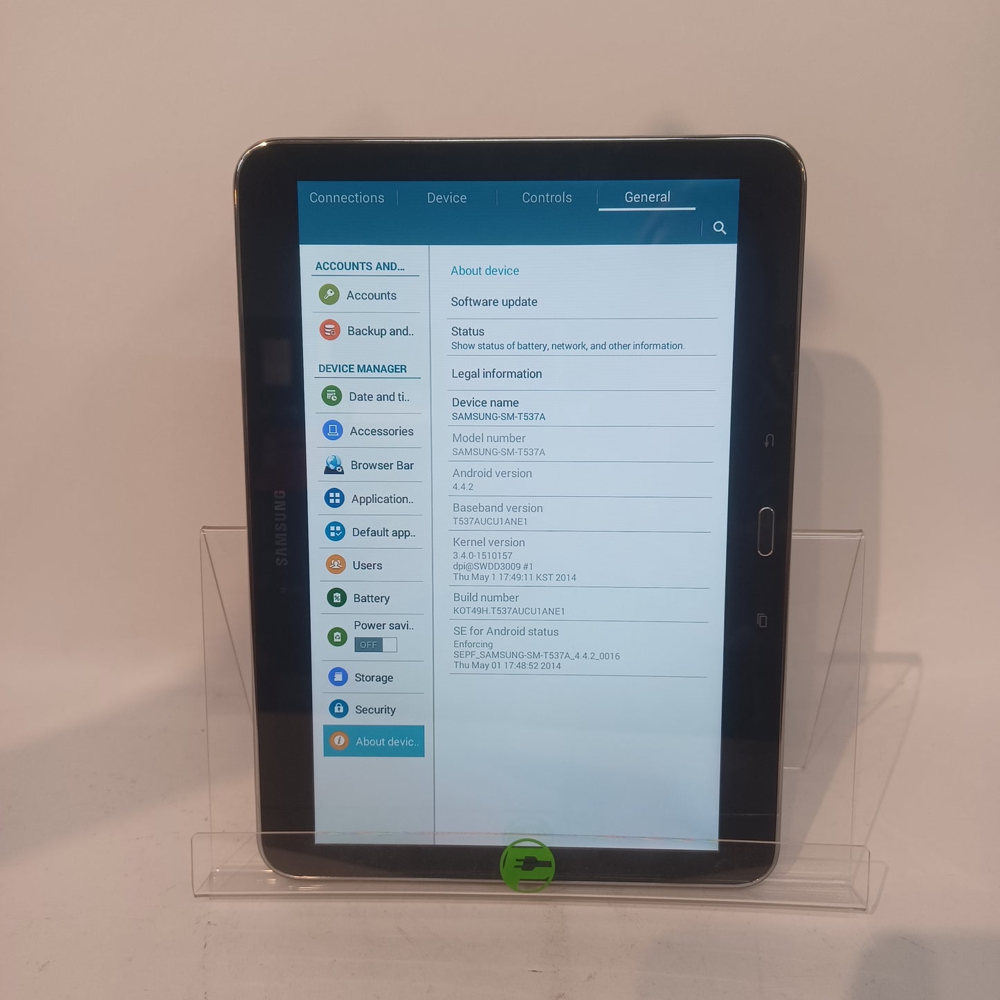 AT&T Samsung Galaxy Tab 4 7.0" 16GB Black SM-T537A
