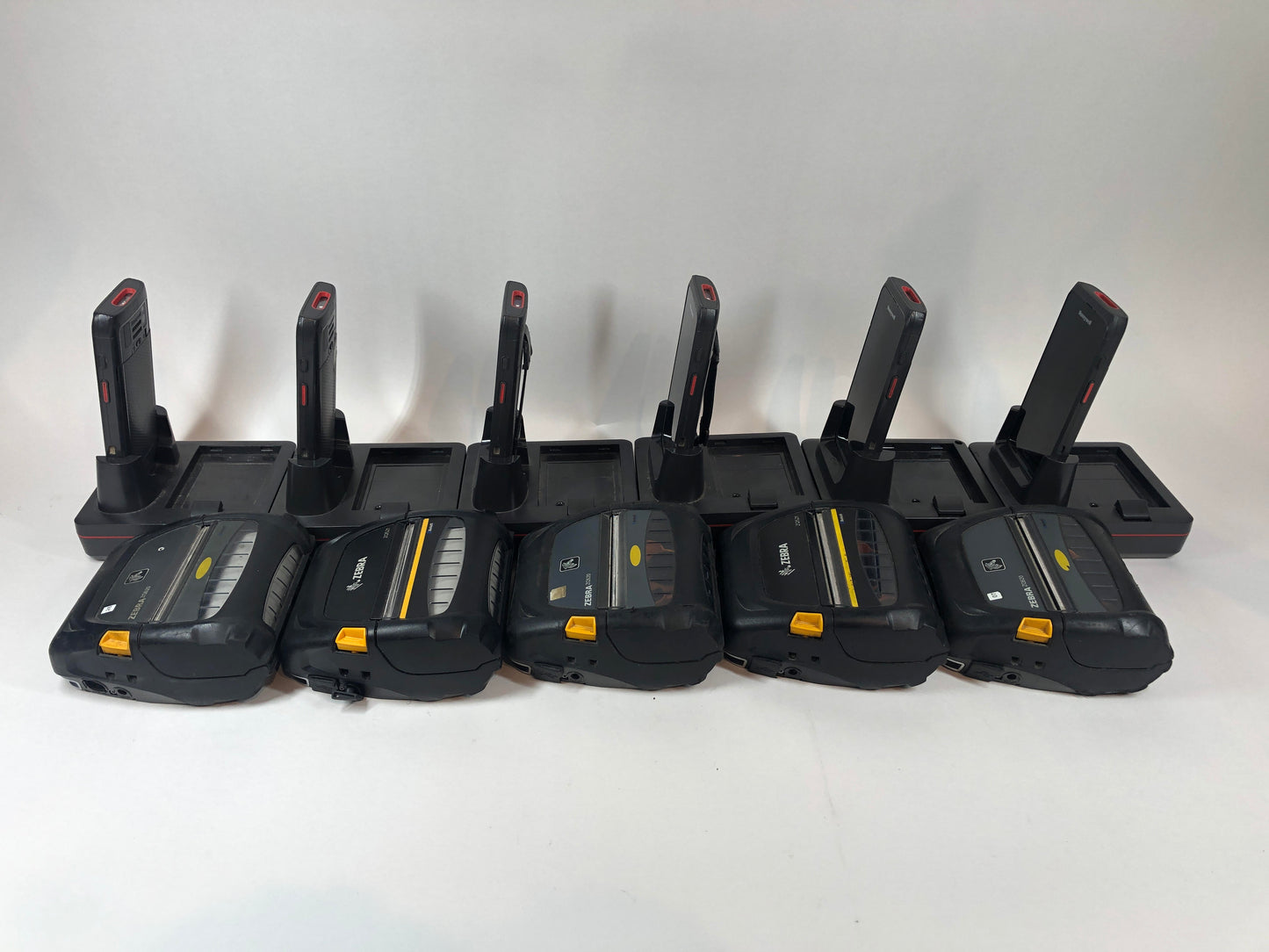 Honeywell zq520 (x3) zq521 (x2) DOLPHIN CT40 6 hand units with 5 Zebra printers