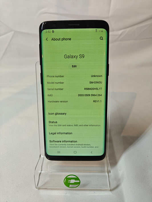 Unlocked Samsung Galaxy S9 4GB RAM 64GB SM-G960U Black