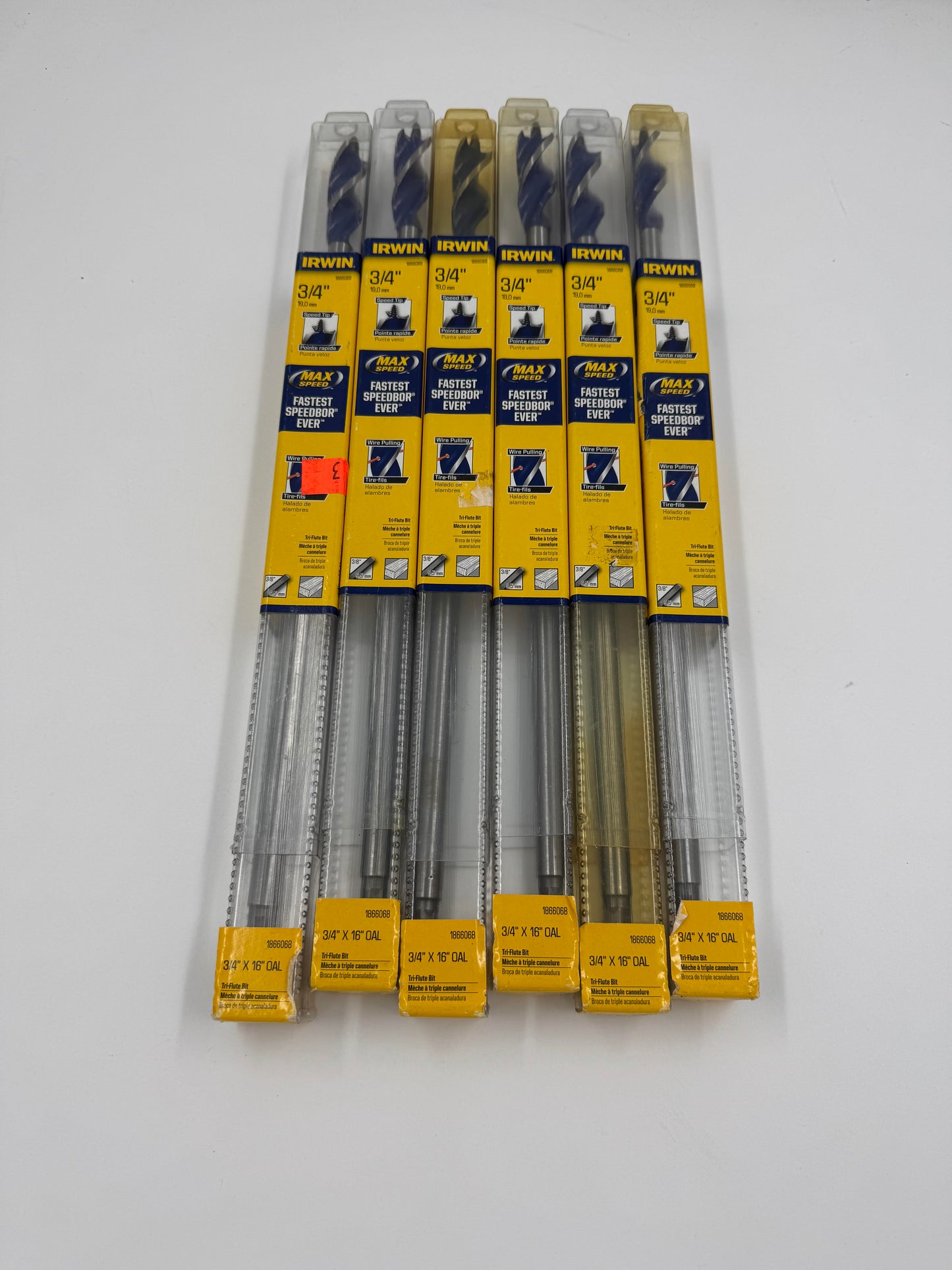 6x Bulk - Irwin 3/4"x16" drill bit